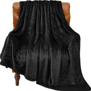 Elegant Black Velvet Throw Blanket